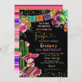 メキシコカラフルンフィエスタフローラ5th誕生日パーティー 招待状 (正面/裏面)