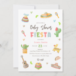 メキシコカラフルンフィエスタベイビーシャワー 招待状