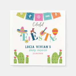 メキシコカラフルンフィエスタベビーシャワーパーティー スタンダードカクテルナプキン
