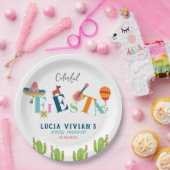 メキシコカラフルンフィエスタベビーシャワーパーティー ペーパープレート (パーティー)