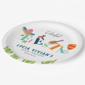 メキシコカラフルンフィエスタベビーシャワーパーティー ペーパープレート (アングル)