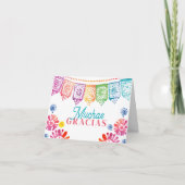 メキシコカラフルンフィエスタムチャスグラシアス サンキューカード (正面)