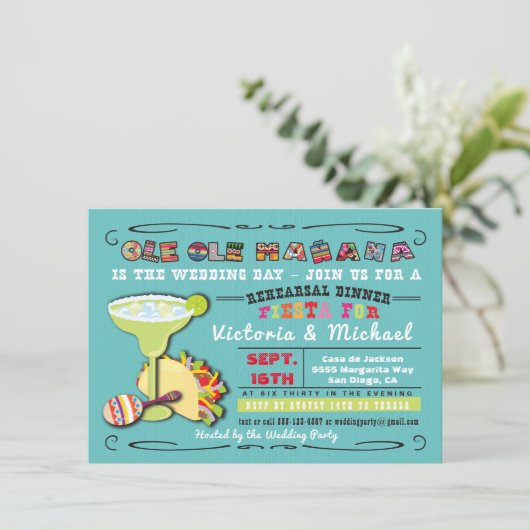 メキシコカラフルンフィエスタリハーサルディナー招待状 招待状 (スタンド正面)