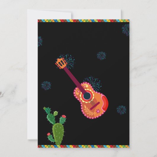 メキシコカラフルンフィエスタ誕生日 招待状 (裏面)
