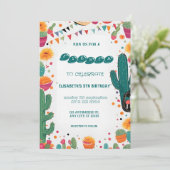 メキシコカラフルンフィエスタ誕生日 招待状 (スタンド正面)