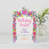 メキシコカラフルンフラワーフェスタ1歳の誕生日パーティー 招待状 (スタンド正面)