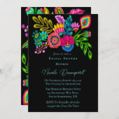 メキシコカラフルンフローラブライダルシャワー 招待状 (正面/裏面)