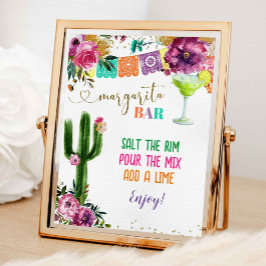 メキシコカラフルンマルガリータバー徴候 ポスター
