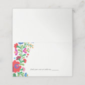 メキシコカラフル刺しゅうテーブル割り当て プレイスカード (外部開封)