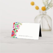 メキシコカラフル刺しゅうテーブル割り当て プレイスカード (正面)