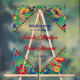 メキシコカラフル結婚シック アクリルサイン