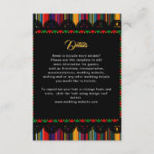 メキシコカラフル結婚詳細 エンクロージャーカード (正面)