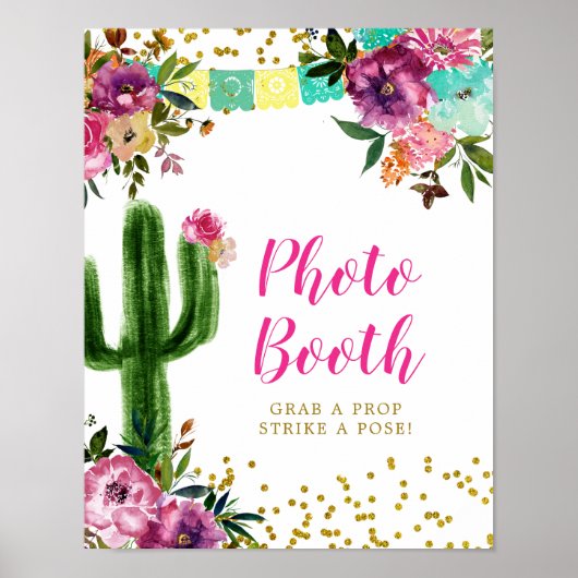 メキシコカラフル・タコの愛の写真ブース ポスター (正面)