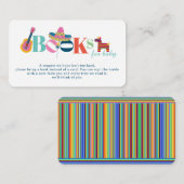 メキシコカラフル・フェスタの赤ちゃんシャワー本 エンクロージャーカード (正面/裏面)