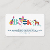 メキシコカラフル・フェスタの赤ちゃんシャワー本 エンクロージャーカード (正面)