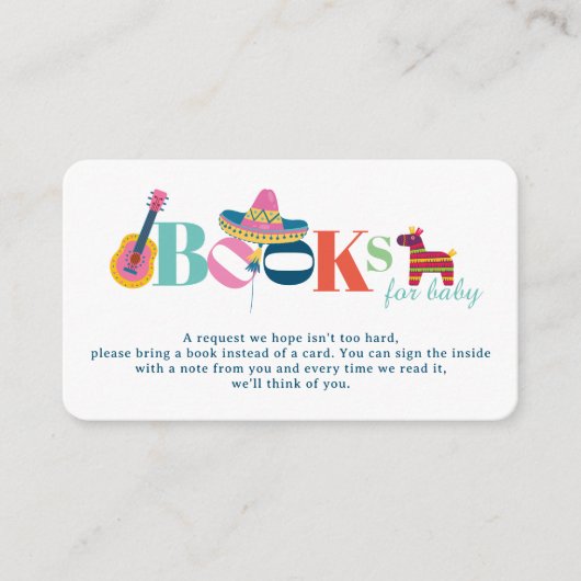 メキシコカラフル・フェスタの赤ちゃんシャワー本 エンクロージャーカード (正面)