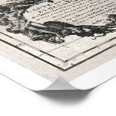 メキシコキューバ・フロリダ州&アメリカの地図1703 ポスター (角)