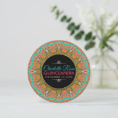 メキシコキンセアニェラパール金ゴールドひまわり誕生日 招待状 (スタンド正面)