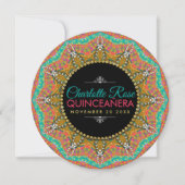 メキシコキンセアニェラパール金ゴールドひまわり誕生日 招待状 (正面)