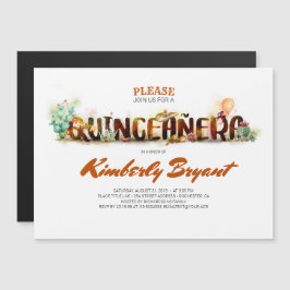 メキシコキンセアニェラ15誕生日 マグネット招待状