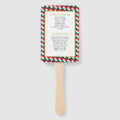 メキシコクリスチャンのカスタムウェディングプログラム ハンドファン (裏面)