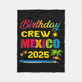 メキシコクルーズバケーショントリップマット2025 誕生日クルー フリースブランケット