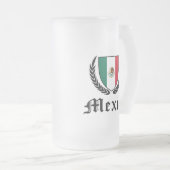 メキシコクレスト フロストグラスビールジョッキ (正面右)