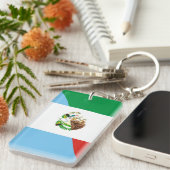 メキシコグアテマラの半分の旗の国の記号 キーホルダー (正面右)