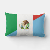 メキシコグアテマラの半分の旗の国の記号 ランバークッション (裏面)