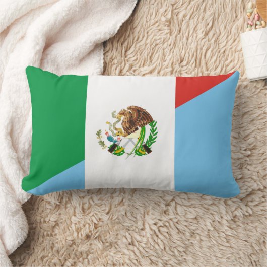メキシコグアテマラの半分の旗の国の記号 ランバークッション (ブランケット)