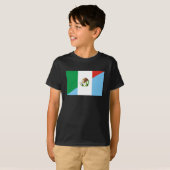 メキシコグアテマラの半分の旗の国の記号 Tシャツ (正面フル)