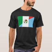 メキシコグアテマラの半分の旗の国の記号 Tシャツ (正面)