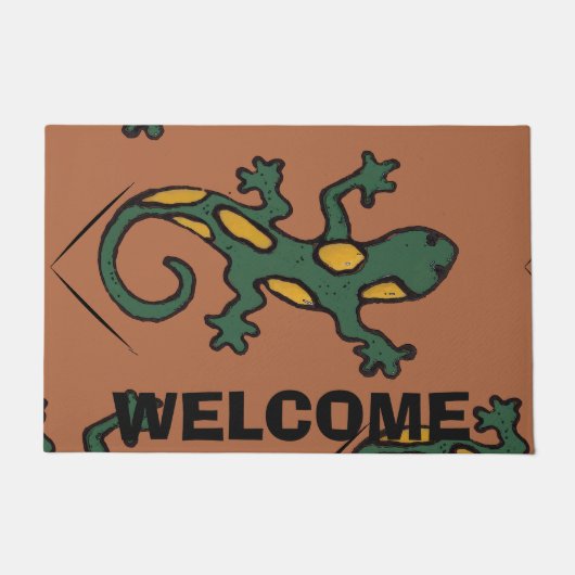 メキシコゲッコスタイルタイルフロアマット ドアマット (正面)