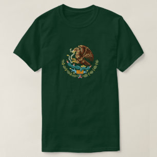 メキシココートオブアームズメンズグリーンTシャツ Tシャツ