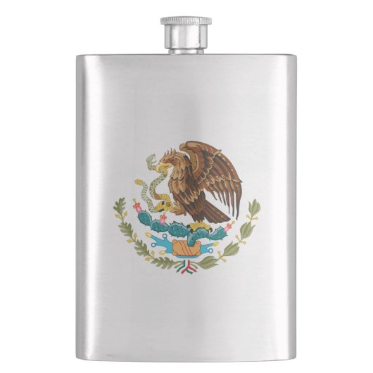 メキシココートオブアームズ – メキシコ国旗 フラスク (正面)