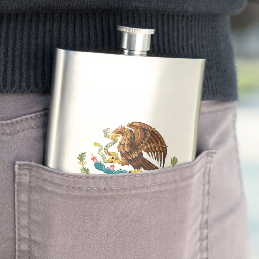 メキシココートオブアームズ – メキシコ国旗 フラスク (インサイチュ)