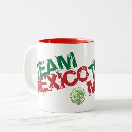 メキシココーヒーマグ-タザデカフェメキシカーノ ツートーンマグカップ (正面左)