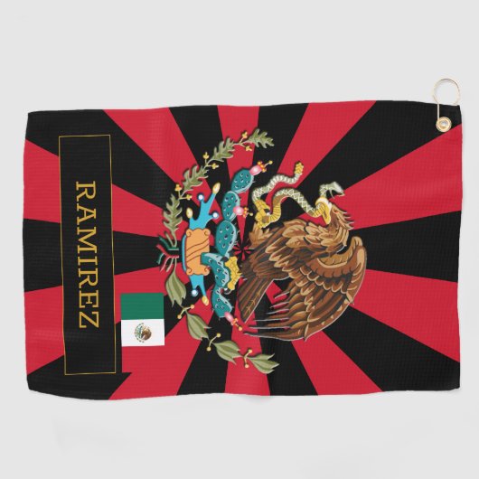 メキシコゴルフ&プレミアムメキシコ国旗/愛国者 ゴルフタオル (横)