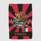 メキシコゴルフ&プレミアムメキシコ国旗/愛国者 ゴルフタオル (正面)