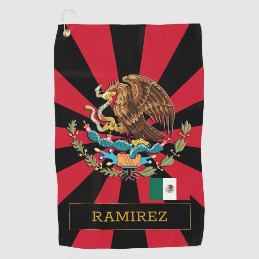 メキシコゴルフ&プレミアムメキシコ国旗/愛国者 ゴルフタオル (正面)