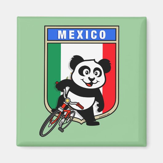 メキシコサイクリングパンダ マグネット (正面)