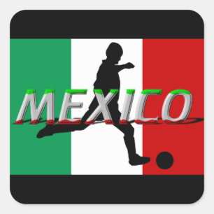 メキシコサッカーシール スクエアシール