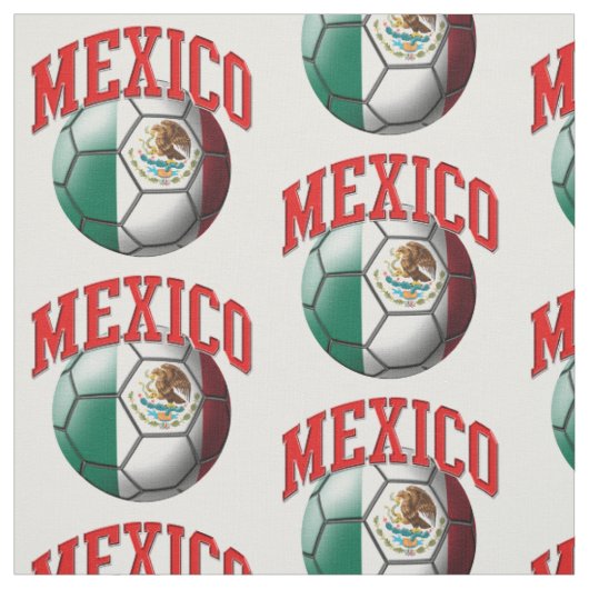 メキシコサッカーボールパターン国旗 ファブリック (見本)