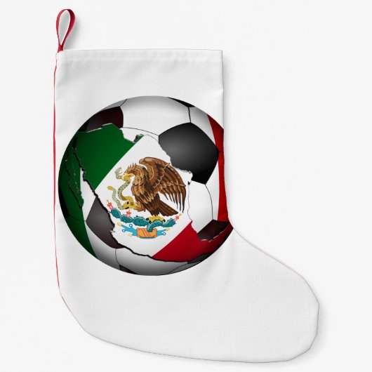 メキシコサッカーボール スモールクリスマスストッキング (正面)