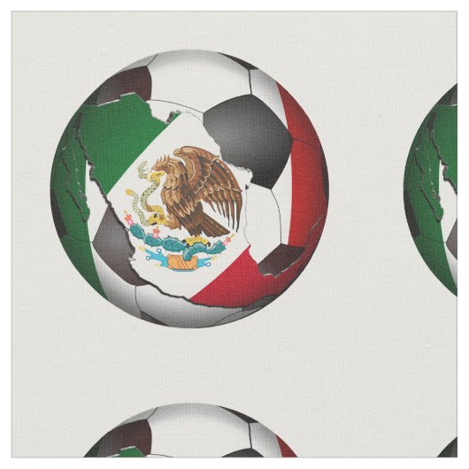 メキシコサッカーボール ファブリック (クローズアップ)