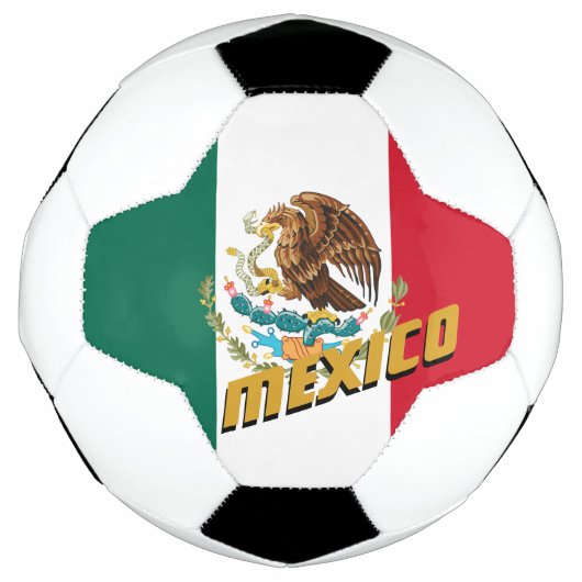 メキシコサッカー・メキシコ国旗/スポーツ サッカーボール (正面)