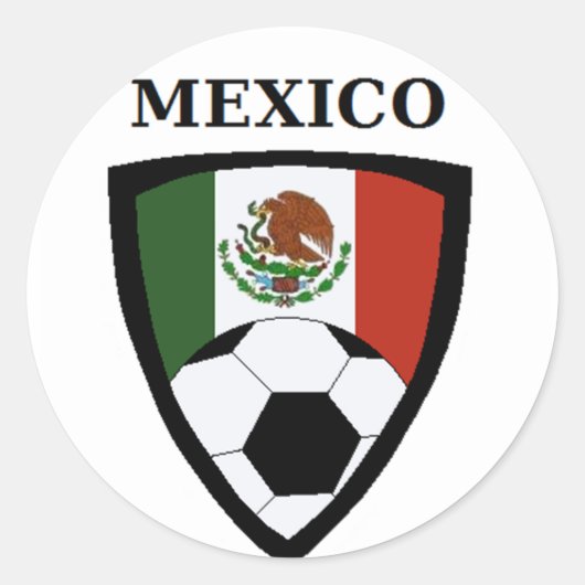 メキシコサッカー ラウンドシール (正面)