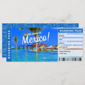 メキシコサプライズトリップボーディングパスチケット (正面/裏面)