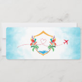 メキシコサプライズ誕生日ボーディングパスチケット 招待状 (裏面)