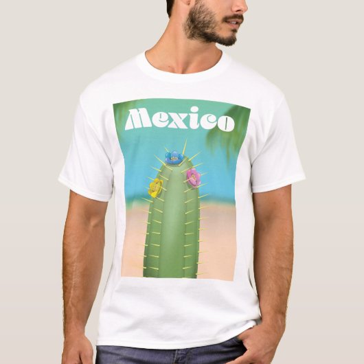 メキシコサボテン旅行ポスター Tシャツ (正面)